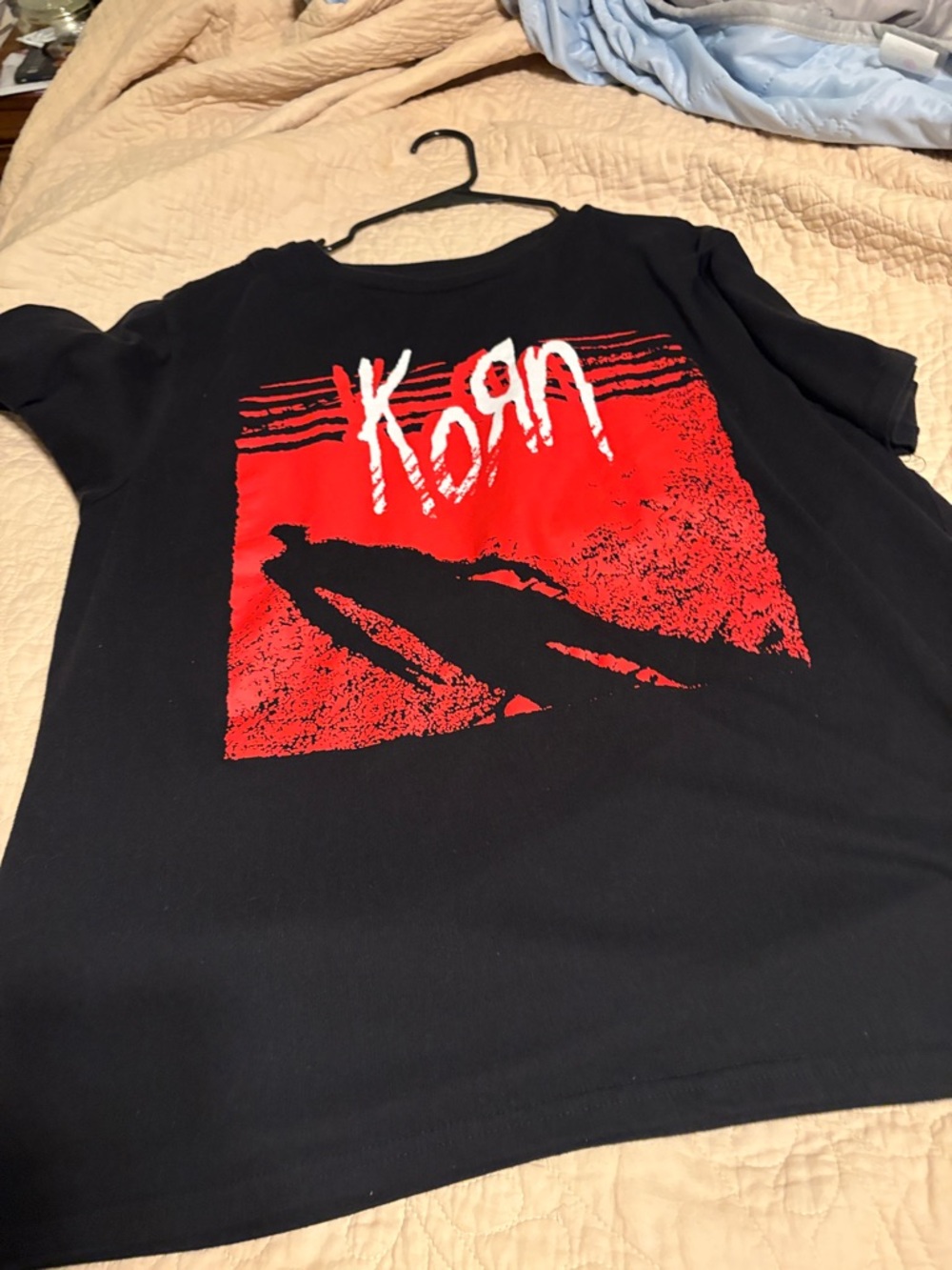 Korn Logo Short Sleeve Tee - Black with Red Graphic